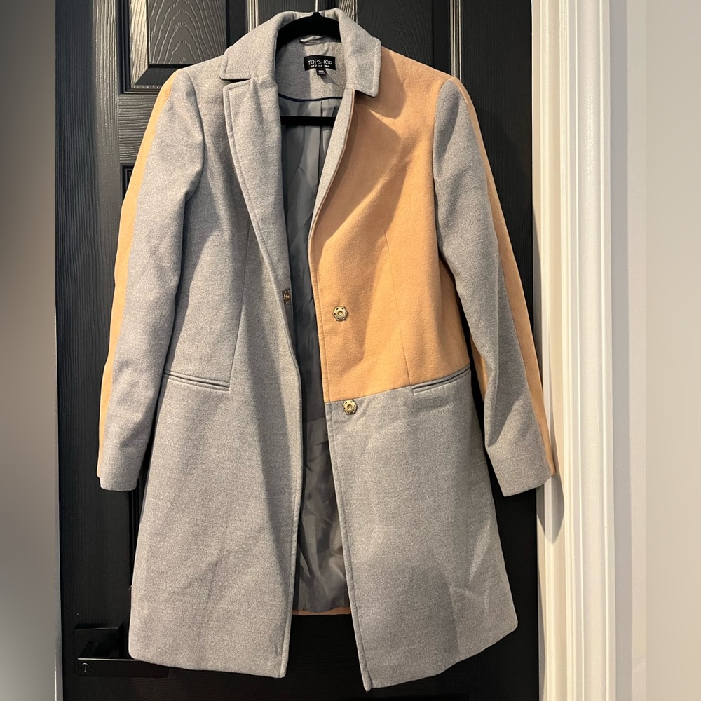 TOPSHOP Colorblock Coat